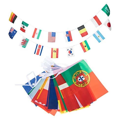 BESTonZON Banderines Decorativos Internacionales De Países Para Deportivos y Colgantes De Poliéster Para Celebraciones y Bares Para Copa
