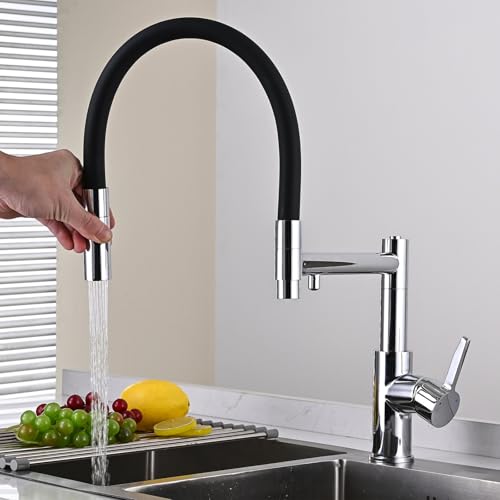 Robinet d'évier de cuisine 3 voies en laiton massif durable