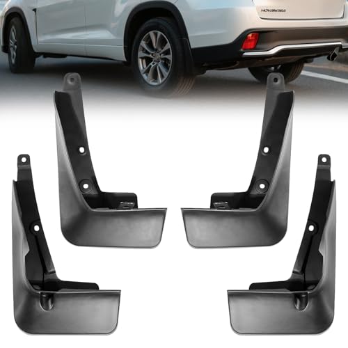 Image of Mud Flaps for Toyota Highlander 2021-2024, Heavy Duty No-Drill Mud Guards & Splash Guards, All-Weather Protection (Set of 4)