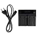 Produktbild vhbw Dual Ladegerät kompatibel mit Panasonic HC-VXF999, HC-W570, HC-W580, HC-W858, HC-W878, HC-WX929 Kamera Camcorder Action Cam-Akku - Ladeschale