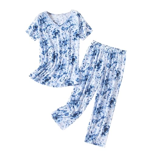 Pyjama confortable pour femme idéal pour les soirées détente en haut manches courtes