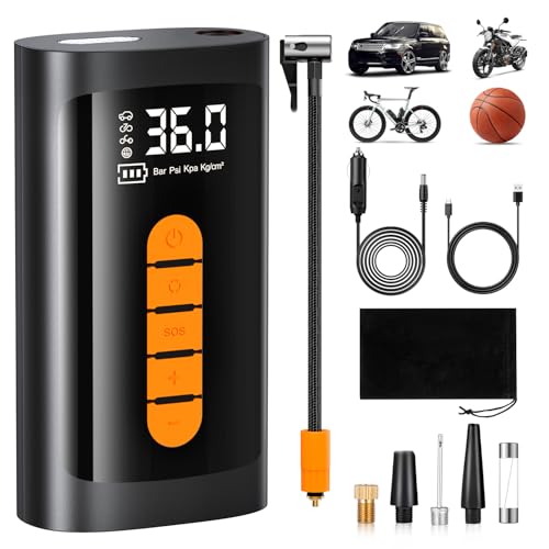 Tire Inflator Portable Air Compressor, 150PSI Air Pump for Car Tires,Cordless Portable Tire Inflator...