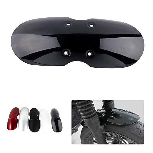MeterMall Guardabarros delantero de plástico para Triumph Bonneville Tiger T100 T-100 2001-2016 Negro brillante auto accesorios