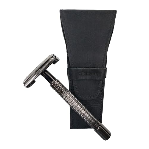 Funda de cuero para maquinilla de afeitar accesorios de afeitado de piel 3