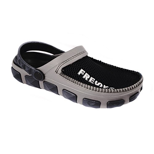 Fresko Men's Garden Clogs, M1033, Black/Grey, 7 D(M) US