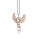 Produktbild THOMAS SABO Damen Kette mit Phönix Anhänger klein und Steinen rosévergoldet 750 Roségold Vergoldung, Kaltemail, 925 Sterlingsilber KE2191-426-7