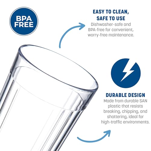 Carlisle FoodService Products Bistro Tumbler Plastic Tumbler for Restaurants, Catering, Kitchens, Plastic, 12.3 Ounces, Clear, (Pack of 72) by Carlisle FoodService Products - Used condition - Image 2