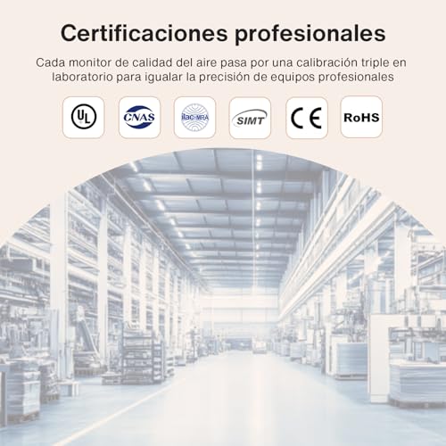 bonoch 16 in 1 Luftqualität Messgerät Luftmessgerät 9 AQI + 7 AQI Warnungen Air Quality Monitor für CO2, TVOC, PM2,5, PM1,0, PM10, HCHO, Temperatur Feuchtigkeit AQI & Uhrzeit Luftqualitätsmonitor