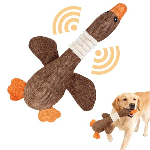 Giocattolo per cani indistruttibile, nuova papera di gomma 2026 per masticatori forti, giocattolo per cani oca, anatra robusta nel design per masticatori pesanti (B)