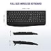 Loigys Wireless Keyboard, 2.4G Full-Sized Ergonomic Wireless Computer Keyboard with Wrist Rest for Windows, Mac OS Laptop/PC/Desktop/Notebook (Black)