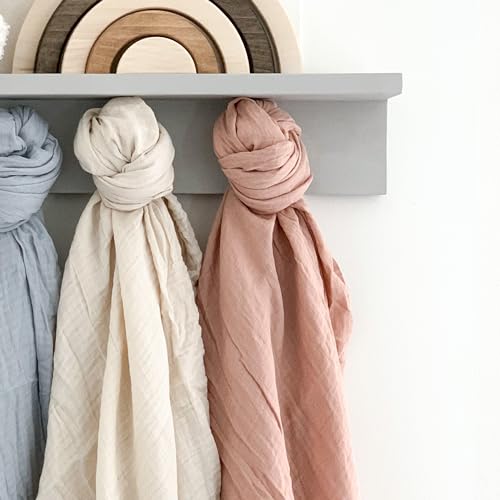 Image of Newton Baby Fitted Mini Crib Sheets (2-Pack) | Organic Muslin Cotton, Breathable & Soft Baby Sheets, Washable Baby Mattress Sheets, Fits Mini Crib Mattresses 24 inch x 38 inch, Clay