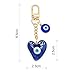 Meimimix Evil Eye Keychains Sweat-heart Protection Charm for Women Men Car Key Ring Bag Purse Accessories Good Luck Amulet Protection (Heart)