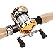Ice Fishing Rod & Reel Combos, 2 Sinkers and Lig for Comfortable Ice Fishing in Winter, Complete Ice Fishing Gear Set for Adults