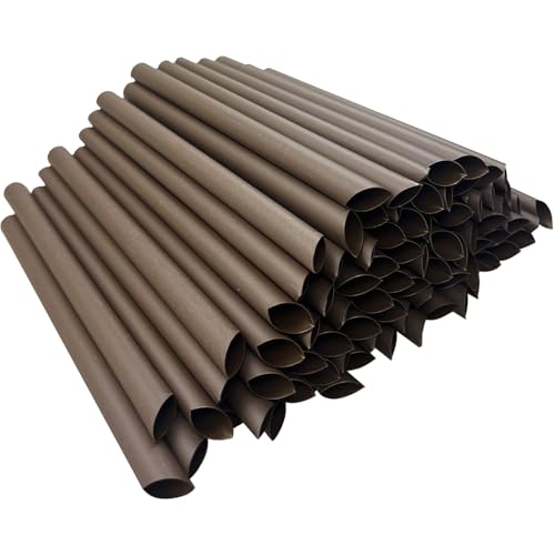 100 Count Biodegradable coffee grounds straw, 9.05 Inch Disposable Eco-Friendly