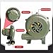 jwfxiaodige Forge Blower, Boiler Blower, Outdoor Camping Combustion Assisted Centrifugal Blower, Household Small Blower, New Aluminum Shell, All-Copper Motor, Large Air Volume(40W)