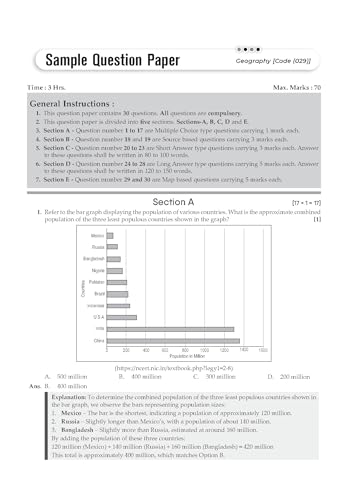 Image of Gurukul By Oswal Geography Sample Papers CBSE Class 12 Board Exam 2026 : Fully Solved New SQP 2025-26, Solved Sample Papers, Unsolved Sample Papers, Board Solved Paper 2025, Syllabus, CBQs