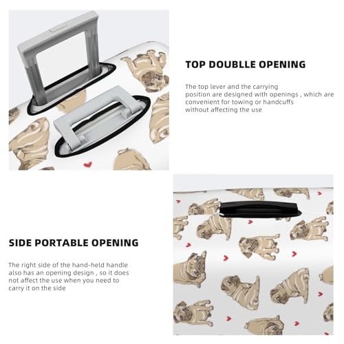 Travel Luggage Cover - Cute French Bulldog No.1105 Washable Suitcase Covers Protector Fits 18-32 Inch Luggage3