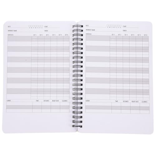 LAPYAPPE Fitnessplan Notizblock A5 aus Papier für Männer mit Fitnessfortschritt Tracking und Messungen Zieltagebuch für Zuhause und Fitnessstudio