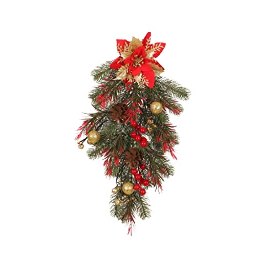Couronne de Noël artificielle en PVC : fini les aiguilles qui tombent sur votre porte d'entrée