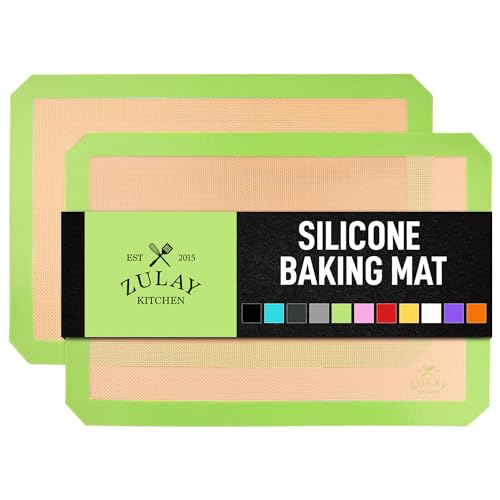 Zulay Kitchen (2 Pack) Silicone Baking Mat Sheet...
