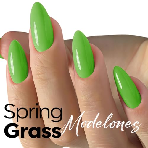 Image of modelones Green Gel Nail Polish Apple Green Gel Polish Summer Nail Poish Soak Off Pastel U V Nail Design Salon DIY Manicure 15 ML