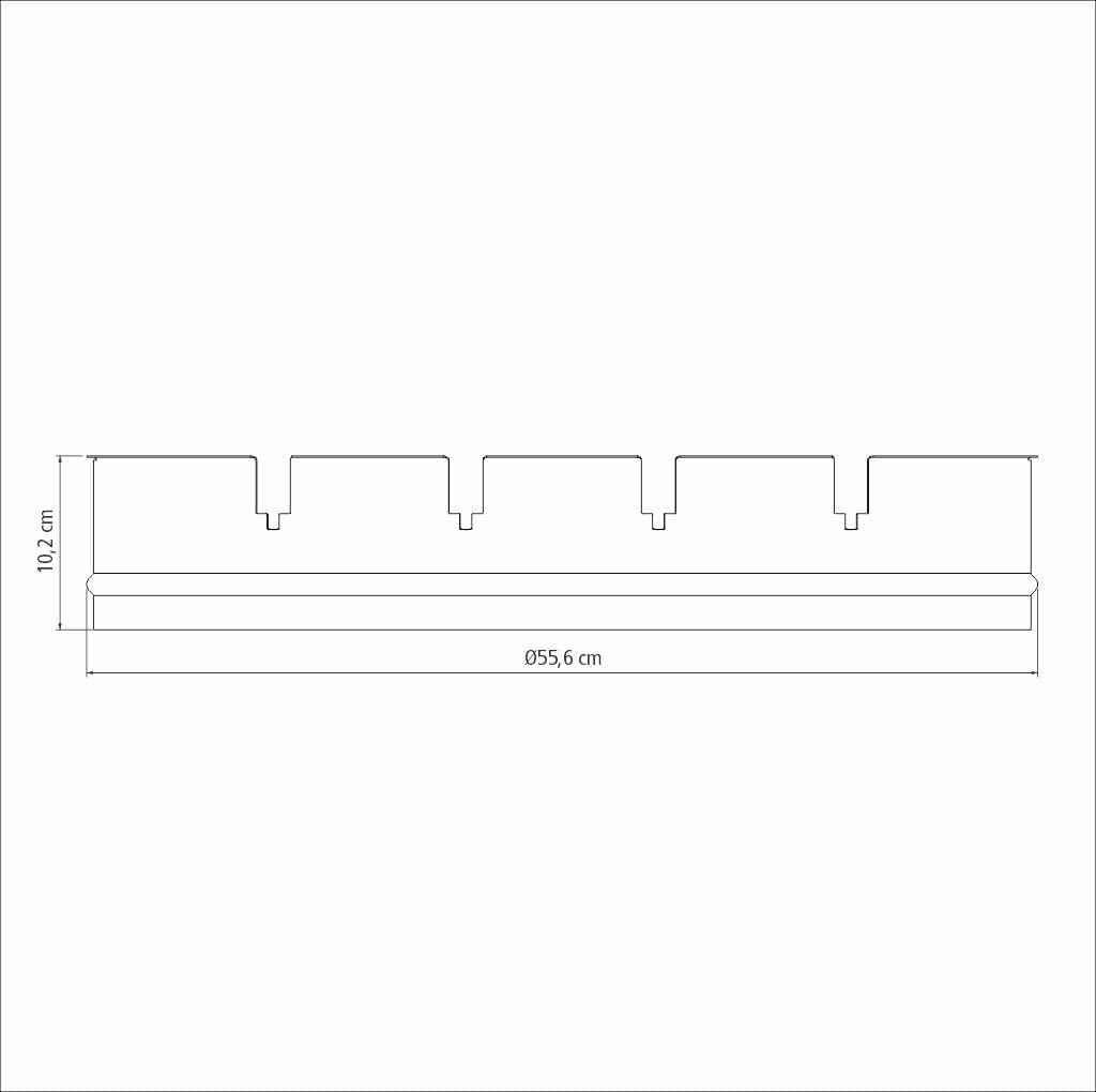 Tramontina 26500/029 Support Art.no. 26500/029 TCP 560 Stainless Steel Rim Fitting for Skewers, 75 cm, 65x46x16 cm, Black
