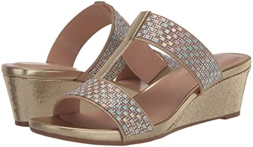 Bandolino Women's IHAVETO2 Wedge Sandal, Gold 710, 7 | Image 6