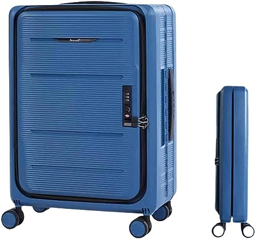 Luggage Travel Gear Foldable Suitcases Adjustable Trolley Carry On Luggage Front Open Suitcase Universal Wheel(G,20 in)