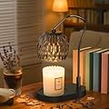 WYghyronic Candle Warmer Lamp with Timer & 4-Level Dimmer, Electric Wax Warmer for Jar Candles, Black Home Decor with 2 Bulbs, Gift for Women, Men, Housewarming