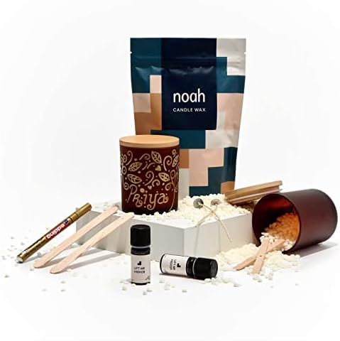 noah Candle Making Kit - Includes Candle Wax, Essential Oil, Wick, Gift Box - Make Your Own Candle (Uplifting, Lift Me Higher)
