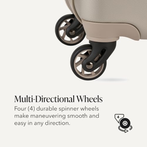 Image of SwissGear 7366 Signature Hardside Expandable Luggage with Spinner Wheels, TSA Lock, Cup-Holder, White, Carry-On 19-Inch, Sand, 2-Piece Set (19 /27), Signature Hardside Expandable Luggage With Spinner