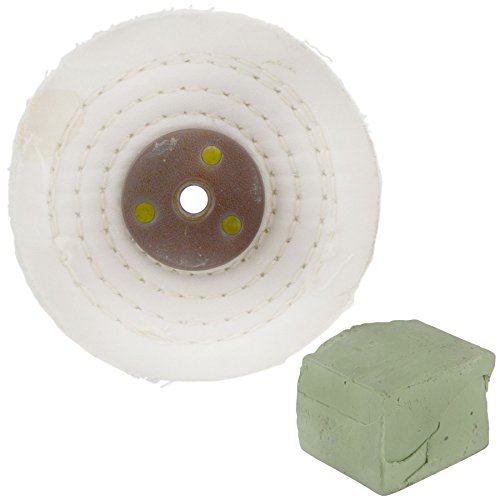 Polissage RDP blanc pour éliminer les rayures sans marquer le métal 4" x 0.5"