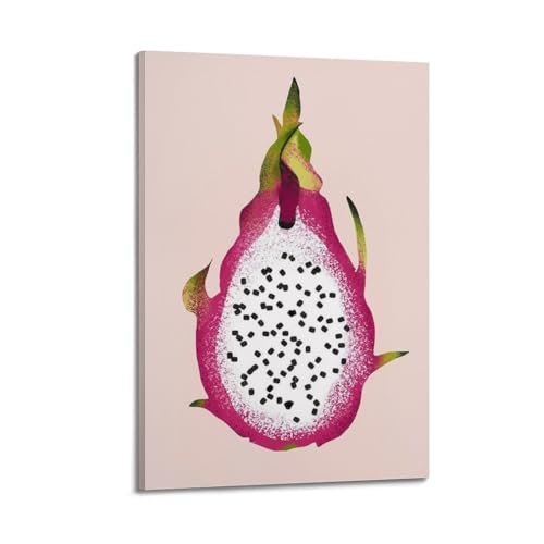 Décoration esthétique de peinture sur toile pitaya grain texturé CMHONLY