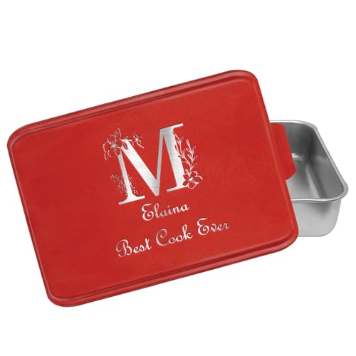 Personalized Aluminum Cake Pan with Lid by iProductsUS – Custom Engraved with 8 Unique Designs for Birthdays, Mother's Day - Made In USA - Ideal for Baking & Gifts - (9