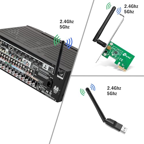 Image of WiFi Antenna PC Bluetooth Antenna, WiFi 6 Dual Band 2.4Ghz 5Ghz 5.8Ghz 3dBi with RP-SMA Male (with No Pin) for Gaming Motherboard, RV Camera, Mini PCIE M.2 Wireless Card, Router - 4 Pack