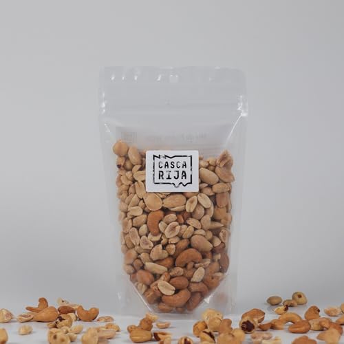 CASCA RIJA: Mezcla de Frutos Secos Tostados 250g | Almendras + Anacardos + Avellanas + Cacahuetes | Asado Naturalmente, Sin Aceite, Sin Conservantes y Sin Sal Añadido | 100% Natural, Vegano