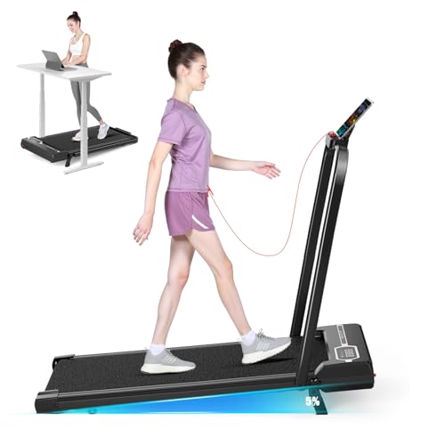 HomeFitnessCode Laufband Klappbar mit Neigung - Walking Pad mit...