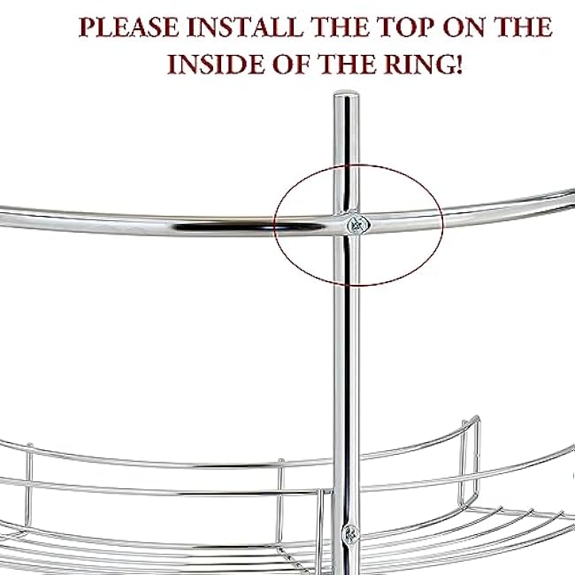 MyGift Chrome Plated Metal Under-the-Sink Rack with 2 Display Shelves