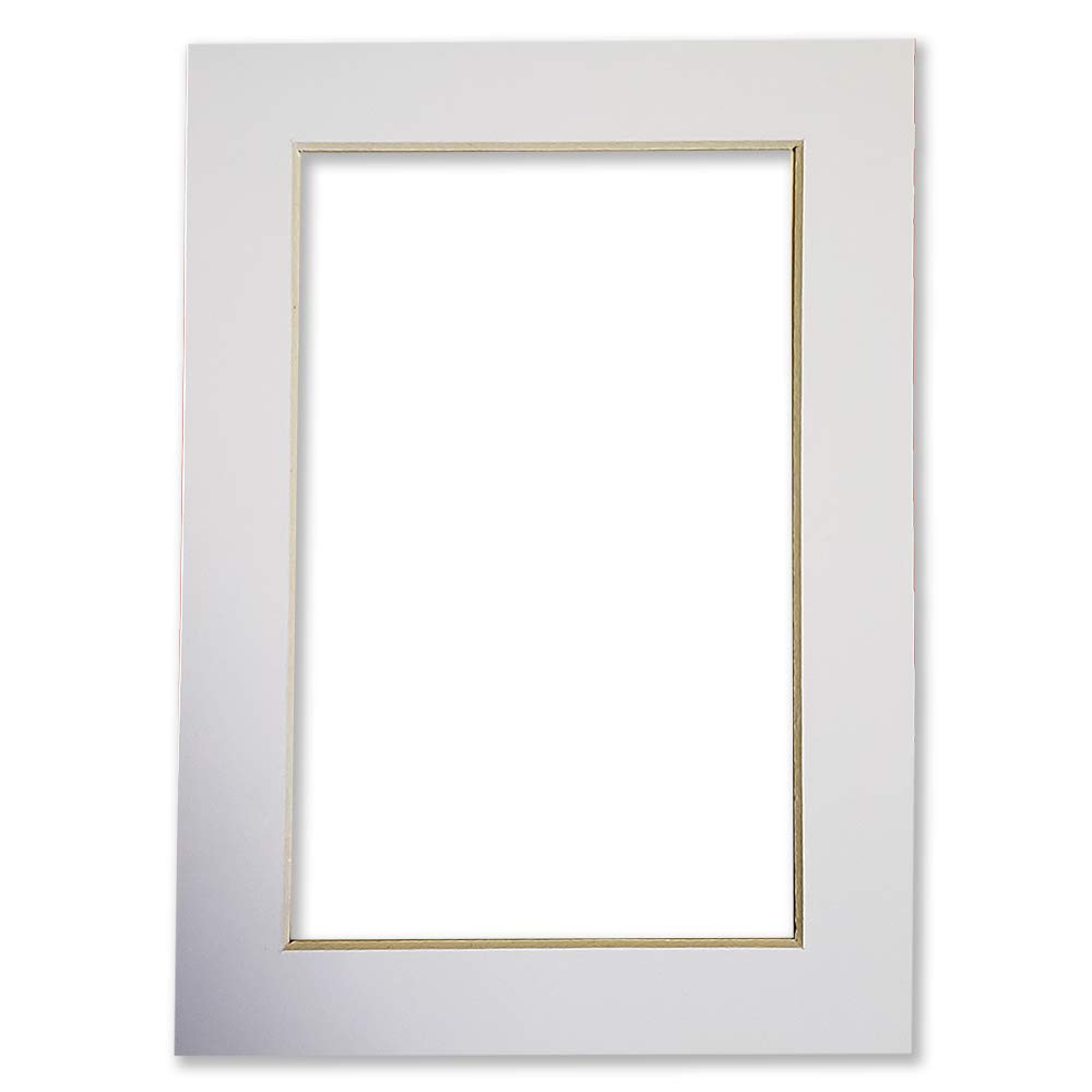 Picture Frame Factory Outlet - 5x7 White Pre-Cut Picture Mat with White Core Bevel Cut for 4x6 Photo (4)