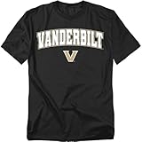 LOGOVISION Vanderbilt University Arch Logo Unisex Adult T Shirt, Black, Medium
