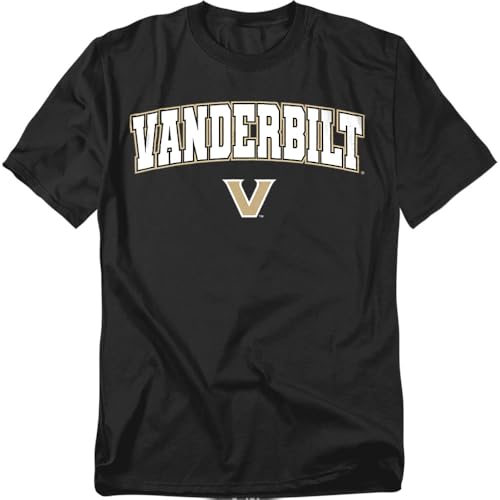 LOGOVISION Vanderbilt University Arch Logo Unisex Adult T Shirt Black Large