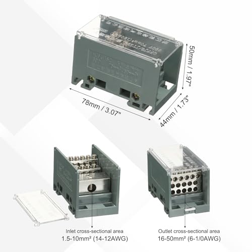 Bloques de terminales de riel DIN 690V 400A para armarios de distribución 2