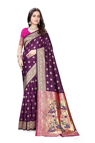 Sari de mariage en soie douce Banarasi et authentique design Pattu pour femme