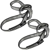 LETTO & TAILOR Pętle do wspinaczki, 2 sztuki w opakowaniu, 22 kN, do wspinaczki 19 mm, certyfikat CE, szare, 60 cm