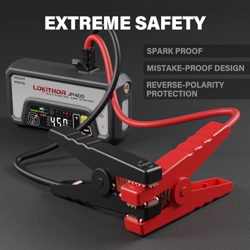 Image of LOKITHOR JP400 Jump Starter with Air Compressor for 8.5L Gas /6.5L Diesel