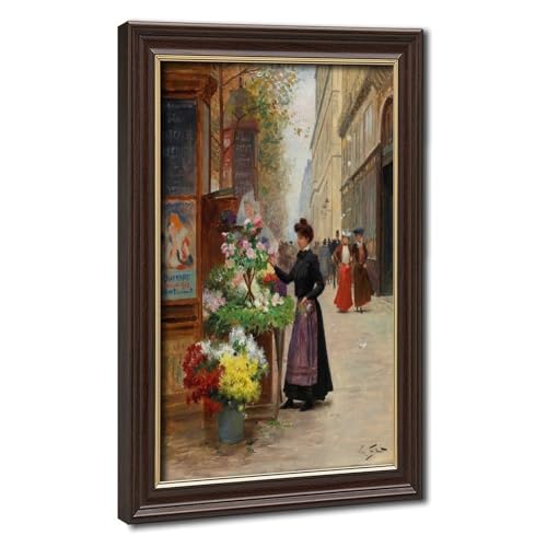 Décoration murale salon avec cette impression sur toile de peintre et son cadre à suspendre 20cm