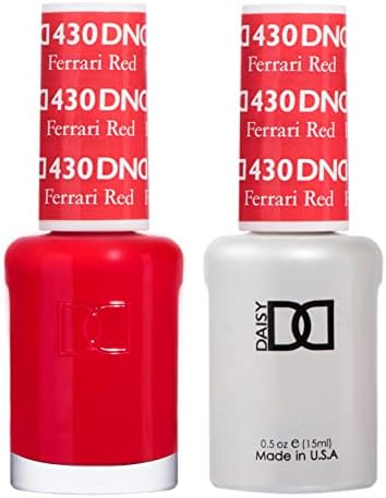 DND Gel Polish Set - 1 each of Red Gel Polish and Red Nail Polish, 430 Ferrari Red, 0.5 Fl Oz