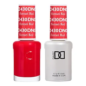DND Gel Polish Set - 1 each of Red Gel Polish and Red Nail Polish, 430 Ferrari Red, 0.5 Fl Oz