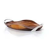 Nambe Bella Wood Handled Tray