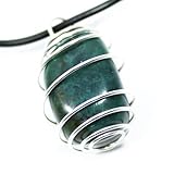 The Psychic Tree Bloodstone Wire Wrapped Necklace Snake Chain